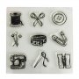 Шивашки силиконов гумен печат декор украса за бисквитки фондан Scrapbooking, снимка 1 - Други - 21723063