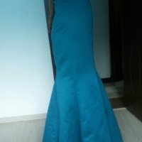 Петролена рокля тип русалка, снимка 5 - Рокли - 22601525