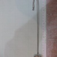 Синджир с ажурно сърце сребърни - 21,2 гр., снимка 1 - Колиета, медальони, синджири - 22460101