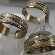 Сватбени пръстени - стоманени пясъчни кристали с нарези, снимка 1 - Пръстени - 6734688