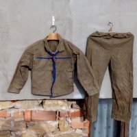 Стари детски брезентови дрехи, снимка 1 - Антикварни и старинни предмети - 23856556