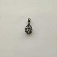 Сребърна висулка с  марказит - сребро проба 925, снимка 1 - Колиета, медальони, синджири - 16723979