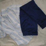 Лот син панталон и  риза L-ки, снимка 2 - Ризи - 18179980