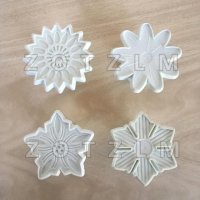 4 цветя цвете звезда слънце печати пластмасови форми резци печат форма за бисквитки фондан тесто