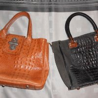 Кафява  кожена чанта genuine leather Made in Italy, снимка 16 - Чанти - 20925504
