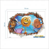 3D Emoji Smiley Еможи имотикони емотикони стикер лепенка за стена или гардероб детска самозалепващ , снимка 2 - Други - 21403851