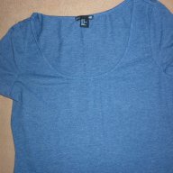 Синя  права рокля H&M basic, снимка 3 - Рокли - 15591591