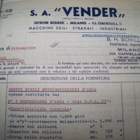 Оферта на италианската фирма "Vender" от 1941г. за тежки машини, снимка 12 - Други ценни предмети - 25906468