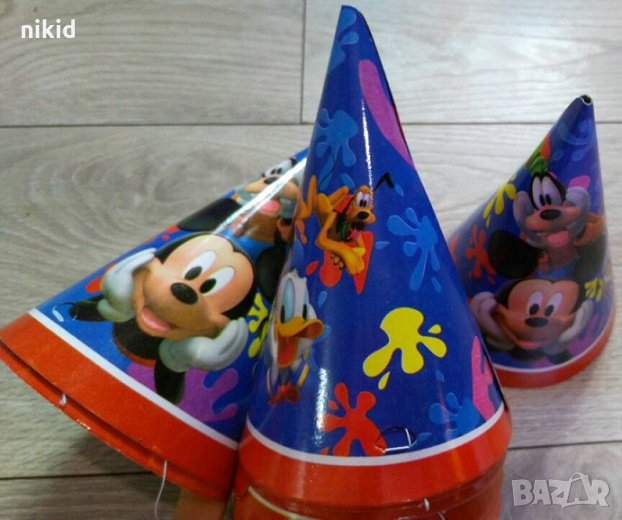 Мики Маус Гуфи и Дък картонена малка парти шапки шапка рожден ден, снимка 1