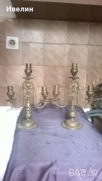 два барокови свещници, снимка 1