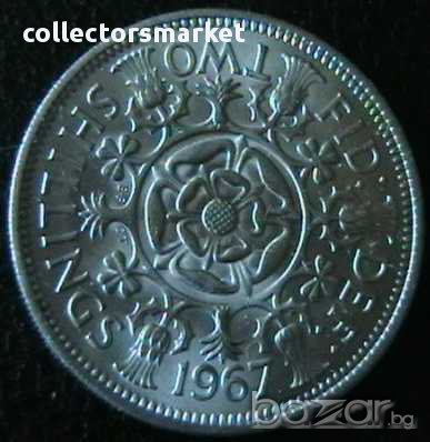 2 шилинга 1967, Великобритания, снимка 1