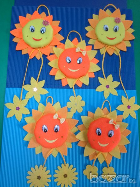 Весели слънца от филц, снимка 1