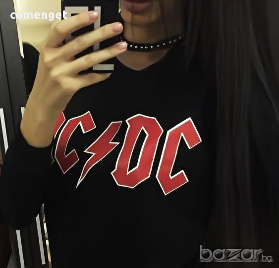 NEW! Дамски блузи с AC / DC принт! Поръчай модел С Твоя Снимка или идея!, снимка 1