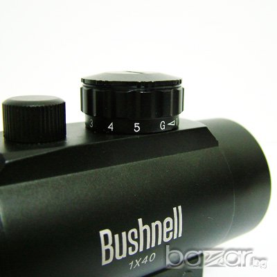Оптически прицел бързомерец бързомер Bushnell 1x40 въздушна пушка лазерен мерник бушнел зелена точка, снимка 4 - Въздушно оръжие - 9652155