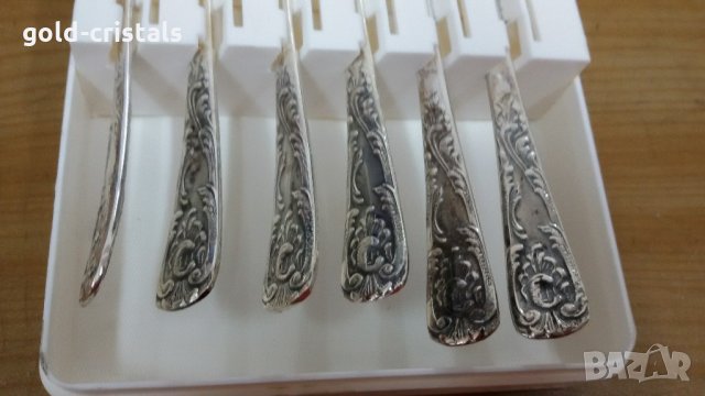 руски прибори  лъжички  позлатени посребрени в кутия , снимка 5 - Антикварни и старинни предмети - 21979596