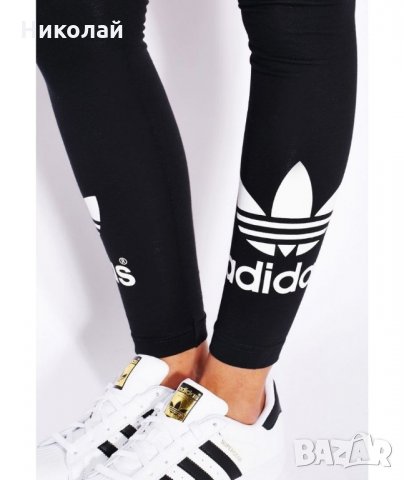 adidas Originals Women's Double Trefoil Leggings, снимка 16 - Клинове - 25649751