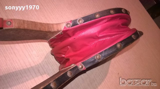 поръчана-Ретро духалка-мед/дърво/кожа-46/17см-внос швеицария, снимка 6 - Антикварни и старинни предмети - 16634256