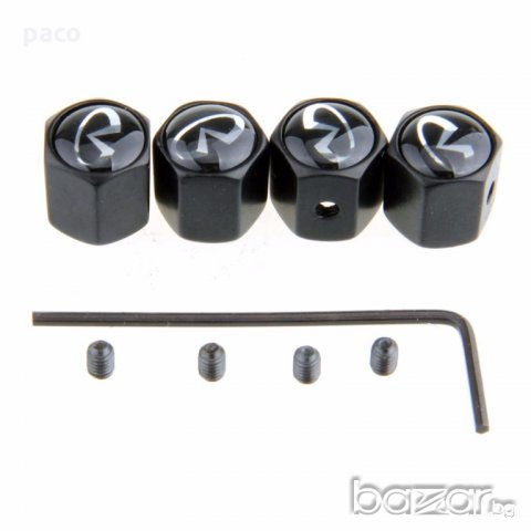 Защита от кражба! Метални капачки за вентили! Инфинити!