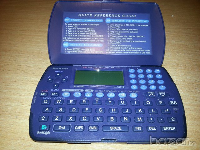 Органайзер Sharp 64kb (електронен бележник)+ 2нови батерии, снимка 2 - Друга електроника - 12880881