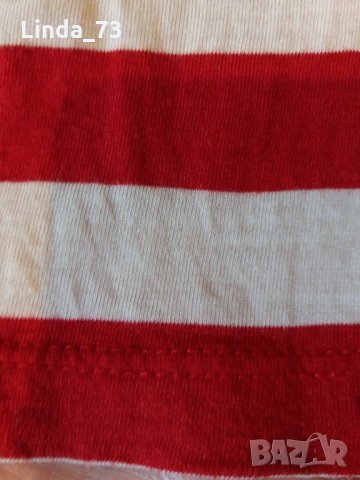 Дам.топ-"Vero Moda"-/памук+полиестер+ликра/-бяло+червено. Закупен от Италия., снимка 7 - Корсети, бюстиета, топове - 21980161
