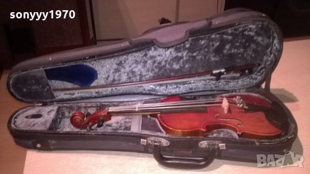 цигулка с лък и куфар-внос франция