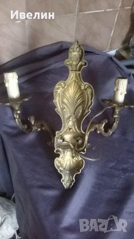 бароков аплик за стена от бронз, снимка 3 - Лампи за стена - 25188576
