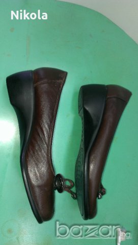  Ортопедични дамски кожени обувки - кафяви №38 , снимка 9 - Дамски ежедневни обувки - 18641195