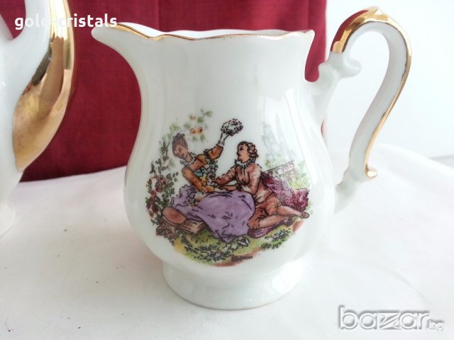  фин порцелан чаши за кафе чайник захарница латиера zajecar, снимка 6 - Антикварни и старинни предмети - 20188820