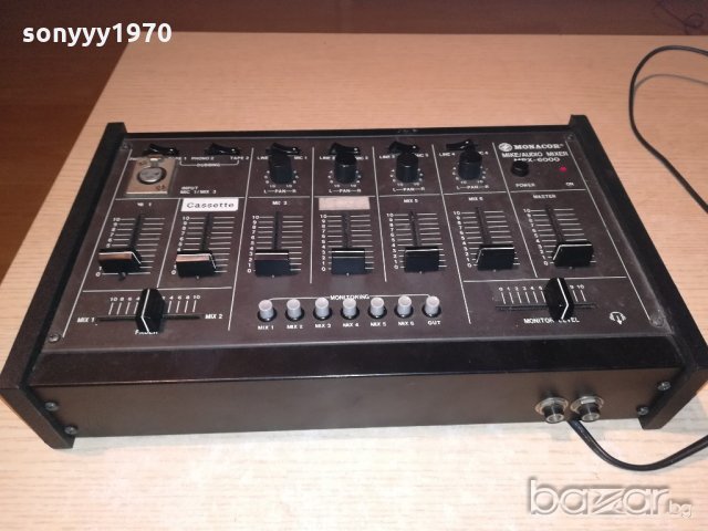 monacor mpx-6000 mixer-made in taiwan-внос швеицария, снимка 2 - Ресийвъри, усилватели, смесителни пултове - 20555304