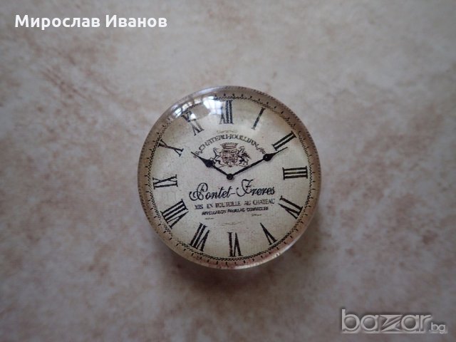 стъклен магнит Ретро часовник от Франция