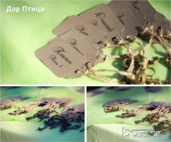 Тейбъл Картичка и Подарък за Гостите на Сватбата ДАР ПТИЦА, снимка 3 - Кетъринг - 13171436