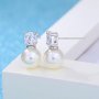 Сребърни обеци - гръцка перла 925 сребро BF113, снимка 2