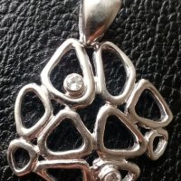 Сребърна висулка - неповторима,великолепна, с циркони, снимка 2 - Колиета, медальони, синджири - 20332569