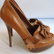 Обувки от естествена кожа на висок ток, снимка 3 - Дамски обувки на ток - 5943484