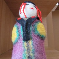  Автентична сувенирна кукла от филц-Монголия, снимка 4 - Други ценни предмети - 22317695