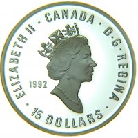 Сребърна монета 15 долара Канада, снимка 2 - Нумизматика и бонистика - 23553705