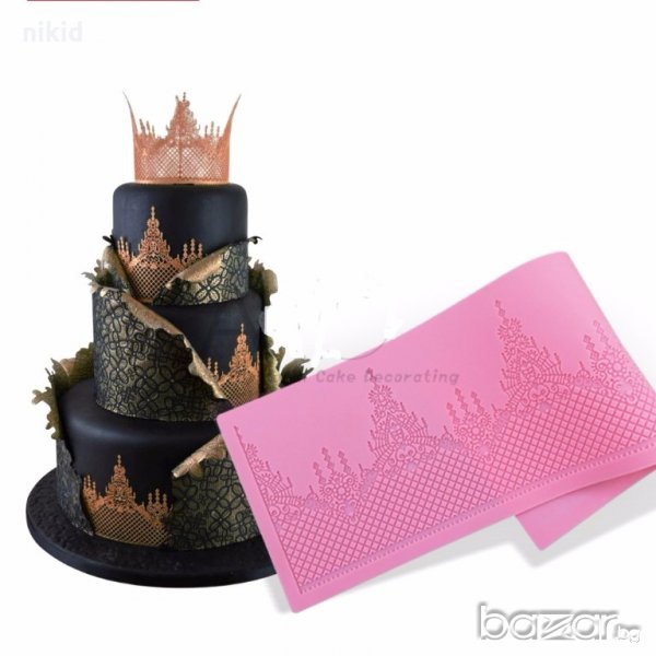 Д6 висулки паяжина дантела борд силиконов молд форма за украса торта с фондан шоколад гъмпейст, снимка 1