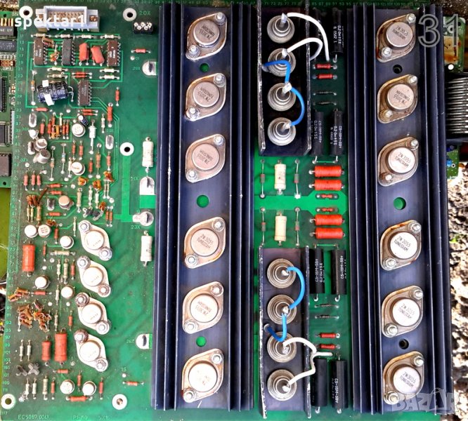 промишлени платки с транзистори 2N3055 и други електронни елементи, снимка 1
