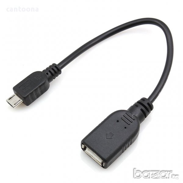 Кабел преходник от micro USB към USB A/Ж - OTG кабел за таблет, снимка 1