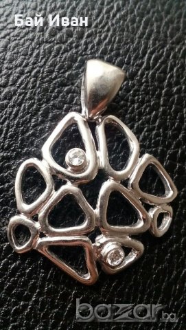 Сребърна висулка - неповторима,великолепна, с циркони, снимка 2 - Колиета, медальони, синджири - 20332569