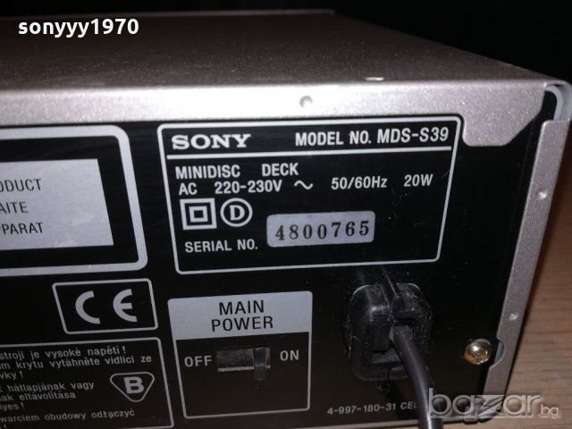 sony mds-s39-minidisc deck-за ремонт-внос швеицария, снимка 17 - Декове - 21146175