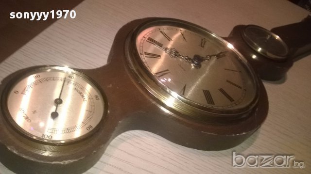 Ретро хидро/барометър/часовник-60/17см-внос швеицария, снимка 6 - Антикварни и старинни предмети - 15452306