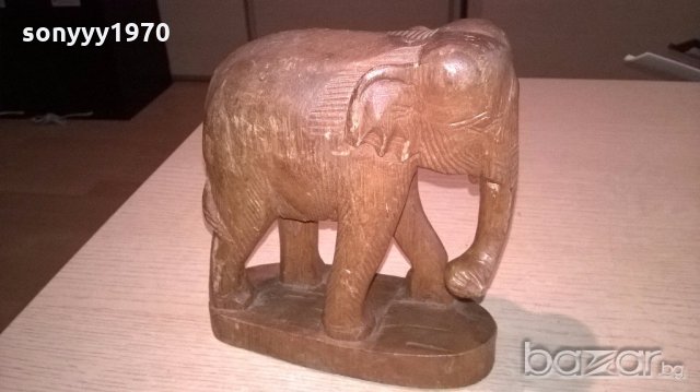 слон-16х16х7см-внос швеицария, снимка 2 - Антикварни и старинни предмети - 18456931