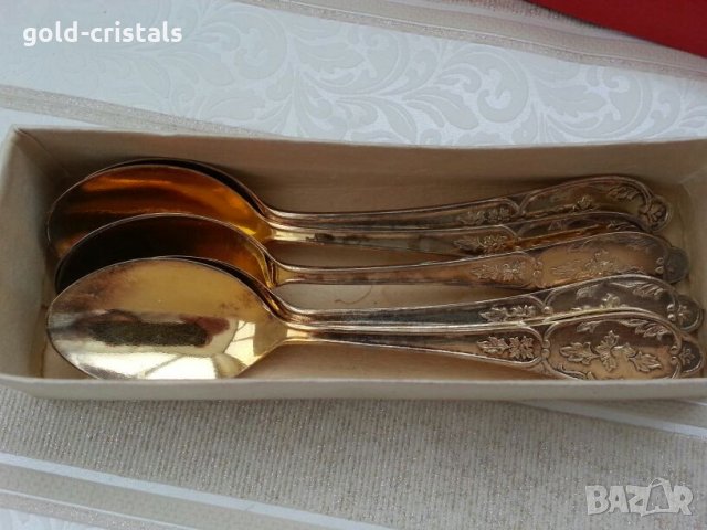  руски позлатени лъжички, снимка 4 - Антикварни и старинни предмети - 22900452