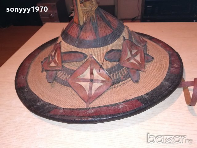 автентична тибетска/монголска шапка-46х22см-внос швеицария, снимка 9 - Колекции - 20285414