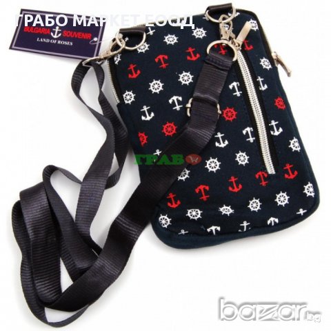 Чанта текстил за рамо, с регулируема презрамка, джобове и цип, снимка 2 - Чанти - 15889837
