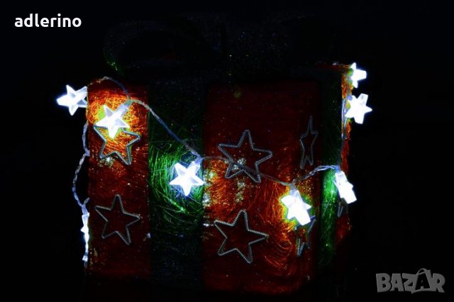 3 броя декоративна верига с 20 лед диода с мотиви Коледна звезда, Снежинка и Коледно дърво, батерии,, снимка 8 - Декорация за дома - 25043474