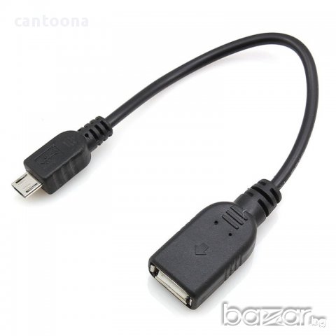Кабел преходник от micro USB към USB A/Ж - OTG кабел за таблет