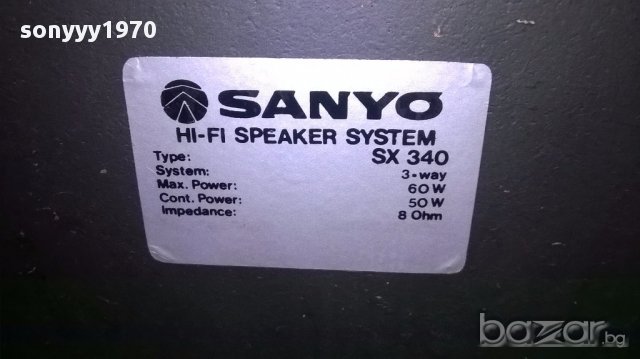 sanyo sx-340 hi-fi 3way/60w/8ohm-внос швеицария, снимка 8 - Тонколони - 17421944