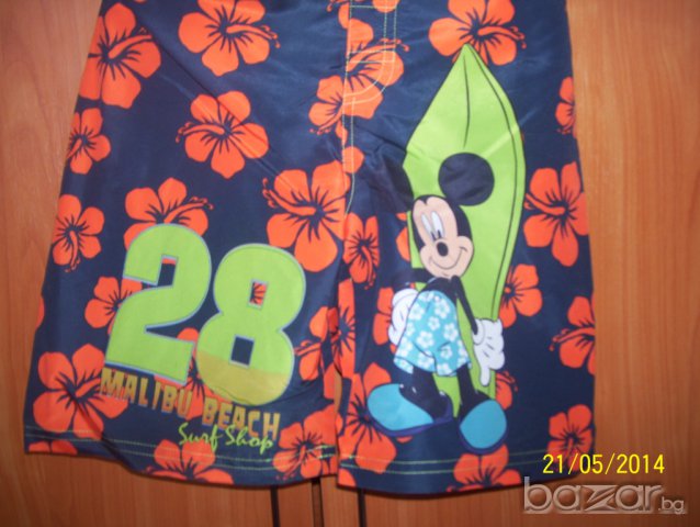 Нови Disney бермуди с Мики Маус от Англия-размер-5-6г. , снимка 2 - Други - 7823269